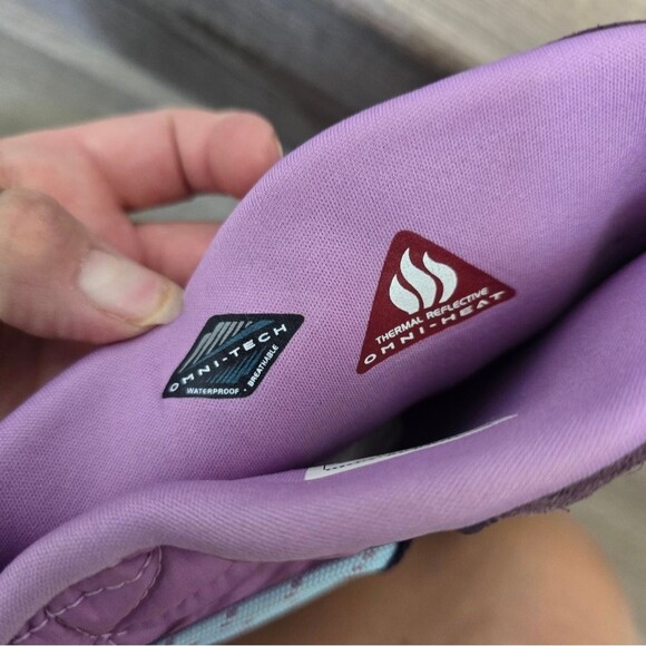 Columbia Loveland purple suede snow boots winter boots girls  size 6 - Picture 7 of 8